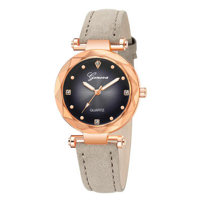 

Hot Selling Women Watch Geneva Brand Irregular Dial Ladies Quartz Wristwatch Exquisite Leather Strap Clock Zegarki Damskie50