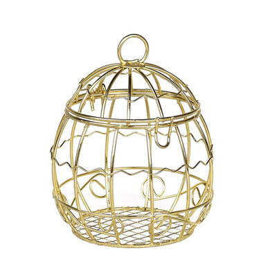 

Gobestart Hollow Bird Cage Wedding Party Gift Box Container Tinplate Candy Chocolate Boxes