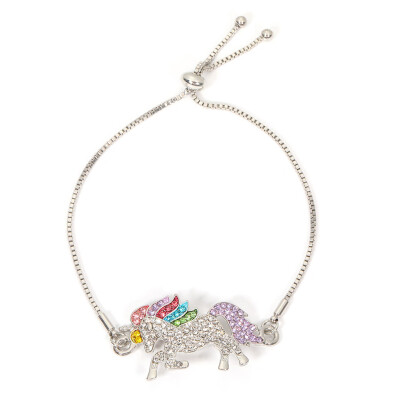 

Cute Style Unicorn Colorful Enamel Bracelet Female Personality Fashion Bracelet Jewelry