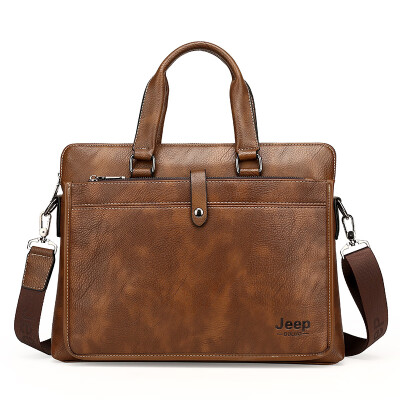 

New mens bag European&American fashion soft leather computer handbag mens shoulder messenger bag