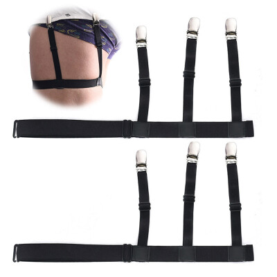 

〖Follure〗Mens Shirt Stays Holders Elastic Garter Belt Suspender Locking Clamps