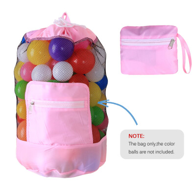 

Beach Mesh Bag Toy Tote Drawstring Beach Backpack For Travel Beach Waterpark Supermarket