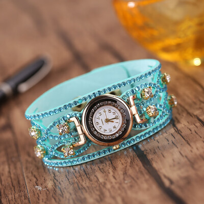 

Korean fashion womens fashion watch hot Korean velvet diamond winding ladies bracelet quartz watch