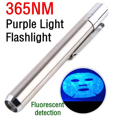 

Saidsome 365NM Purple Light Flashlight Pen Light Fluorescent Agent LED Flashlight flashlight lamp