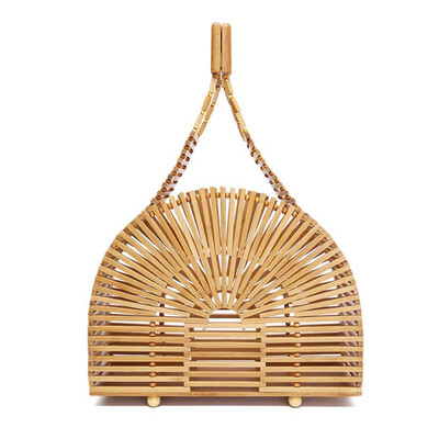 

2019 Brand Bamboo Woven Handbag Bohemian Handmade Clutch Tote Bags Vintage Straw Beach Bag Small Travel Bag