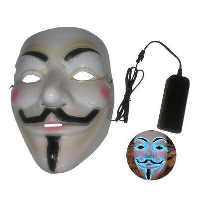 

Halloween Party Mask LED Scary Flash Mask EL Line Light Mask Cosplay Mask Party Clothing Mask Supplies Multi-color Optional