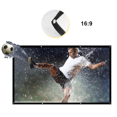

H120 120 Portable Projector Screen HD 169 White Dacron 120 Inch Diagonal Video Projection Screen Foldable Wall Mounted for Home