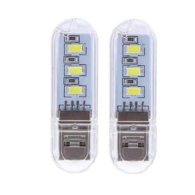 

2pcs U Disk Shape LED USB Night Light Portable Mini Computer Lamp