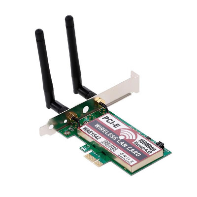 

Wireless LAN Card BT WiFi Network Card with High-gain Antennas 150M PCI-E Adapter Card