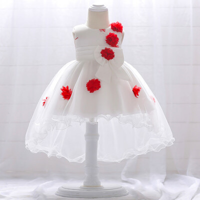 

Floral Baby Girl Princess Bridesmaid Pageant Gown Birthday Party Wedding Dress