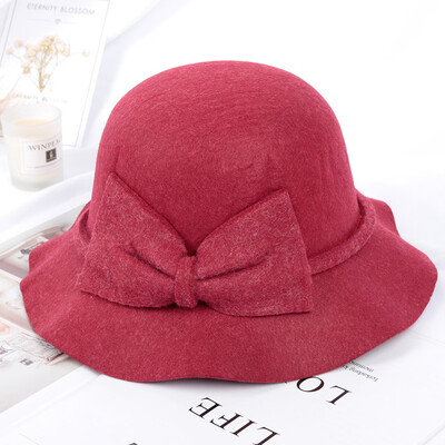 

Tailored Female Autumn Winter Fashion Casual Hat Dome British Top Hat