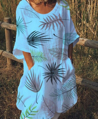 

Womens Summer Pullover Plain Baggy T-Shirt Dress Tops Ladies Sundress Size 6-24