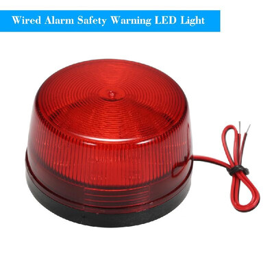 

Wired Alarm Strobe Signal Safety Warning LED Light Flashing Waterproof 12V 120mA Safely Security for Alarm System Red
