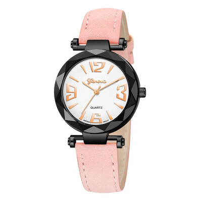 

Geneva Fashion Womens Casual Quartz Leather Watch Analog Wrist Watch Valentine Gift Crystal Designer Ladies Clock Dropship 533
