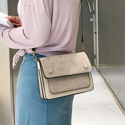 

High-end bag popular female bag 2019 new fashion shoulder bag wild ins indian air matte Messenger bag