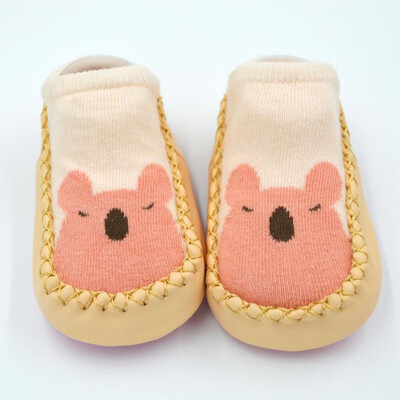 

Baby Boys Girls Infant Spring Autumn Cartoon Shoes Socks Cute Warm Anti-Slip Floor Shoes Socks Warm Indoor Walk Learning Shoes
