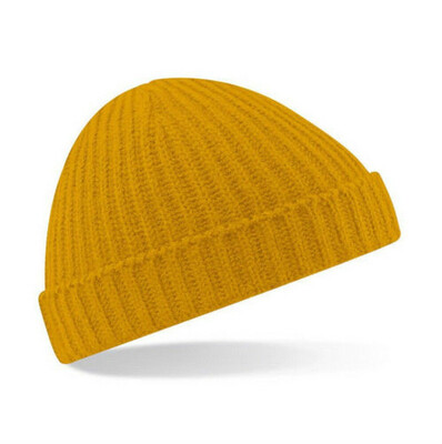 

New Mens Beanie Hat Warm Ribbed Turn Ski Fisherman Docker Hat