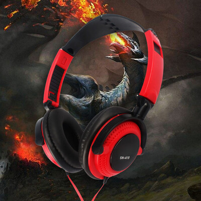 

35mm Wired Gaming Headset Over-Ear Sports Headphones Music Earphones with Microphone In-line Control for Smartphones Tablet Lapto