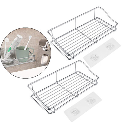 

〖Follure〗Stainless Steel Storage Rack Kitchen Bathroom Shelf Storage Wall Shelf Organizer