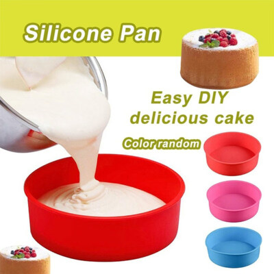 

Silicone Round Bread Cake Pan Wedding Birthday Muffin Tray Mold Baking Bakeware