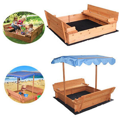 

Ktaxon Fir Beach Hut Sandbox Telescopic Canopy 3 to 4 Children Can Place Sea Ball