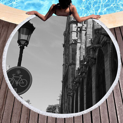 

Toponeto Notre Dame Beach Towel Pool Home Shower Towels Blanket Tablecloth Yoga Mat