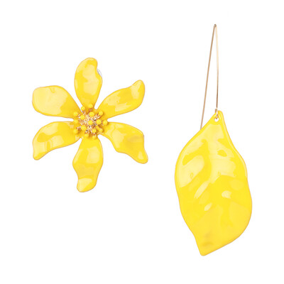 

2019 New Design za Fashion white Flower Leaf Earrings Bohemia Handmade Dangle Earrings For Women party jewelry Gift