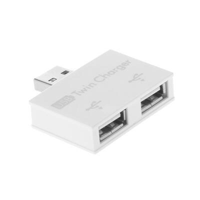

USB 20 Male to Twin Charger Dual 2 Port USB Splitter Hub Adapter Converter