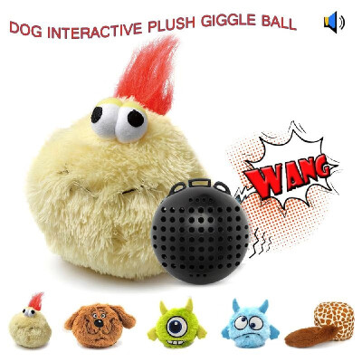 

Dog Interactive Toy Plush Giggle Ball Shake Squeak Crazy Bouncer Ball for Exercise Entertainment