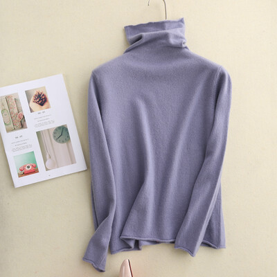 

QIANMUCHUN female plane pile collar cashmere sweater fashion 5787