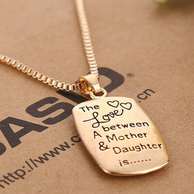 

Fashion Love Between Mother And Daughter Chain Pendant Necklace Best Gift