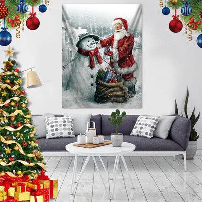 

Tailored Santa Claus Tapestry Christmas Gift Blanket Wall Hanging Wall Decoration 29x37In