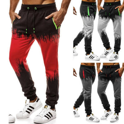 

Men&39s Casual Jogger Sweatpants Gradient Color Athletic Workout Running Pants with Zipper Pockets