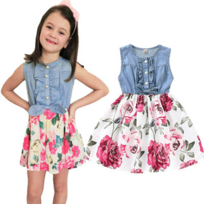 

AU Stock Girls Princess Dress Kids Baby Party Pageant Casual Beach Tutu Dresses