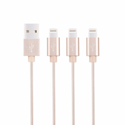 

Lightning iPhone Cable 3Pack 3x 1M33FT Nylon Braided Syncing&Charging Cord for iPhone iPad iPod - Tyrant Gold