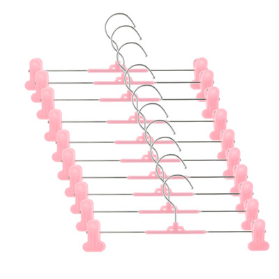 

10pcs PVC Clip Hangers Adjustable Hangers Clothes Coat Baby Skirt Trouser