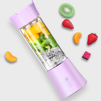 

Personal Size Blender Portable Blender USB Rechargeable Juicer Cup Single Serving Blender Fruit Mixing Machine 380ML BPA Free