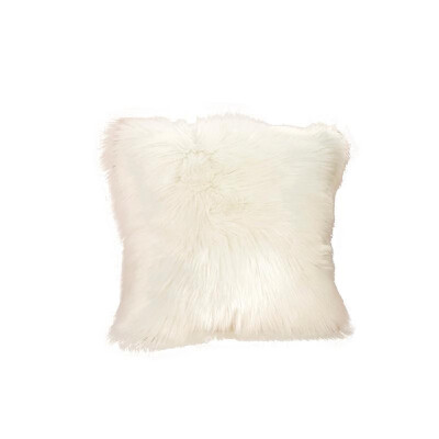 

Fluffy Solid Color Warm Soft Plush Pillow Case Waist Throw Cushion Covers Square 450x450mm Pillowcase Sofa Home Decor