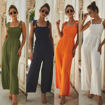 

NEW Boho Womens Sleeveless Strappy Holiday Playsuit Shorts Summer Beach Jumpsuit