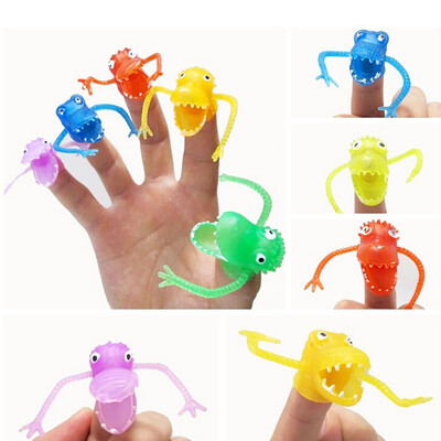 

Siaonvr 10 Pcs Set Finger Puppets Plastic Dinosaur Finger Toys Mini Kids Toy