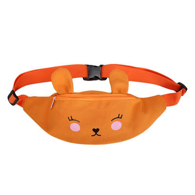 

Canvas Waist Packs Kids Girls Cartoon Rabbit Chest Children Shoulder Bag