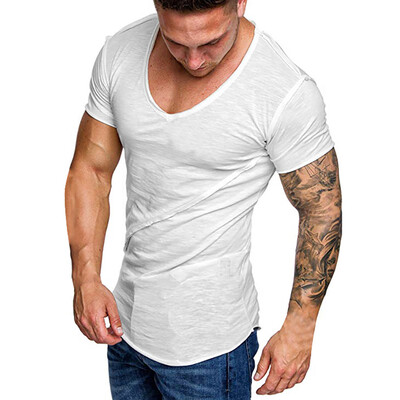 

Toponeto Mens Pure Color Striped Pattern Casual Fashion Lapel Short Sleeve Shirt