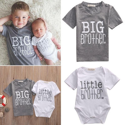 

Little Brother Baby Boy Romper&Big Brother T-shirt Family Matching Clothes