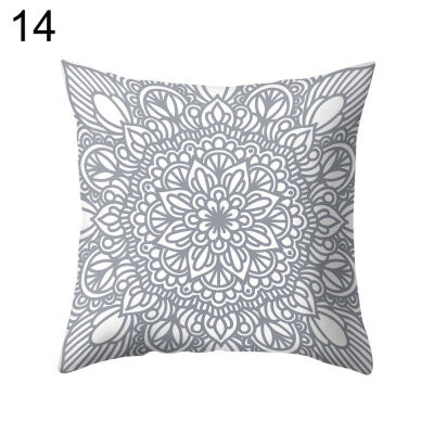 

Gray Geometric Square Throw Pillow Protector Case Cushion Cover Bedding Articles