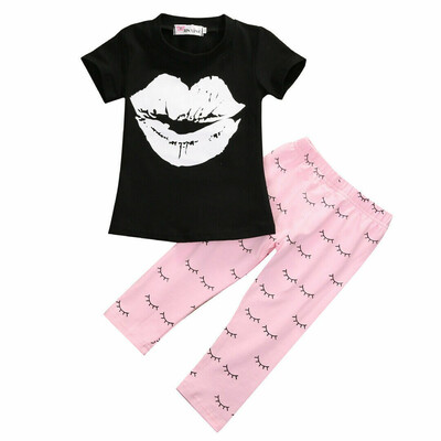 

newborn infant baby girl child batman t-shirt pants on