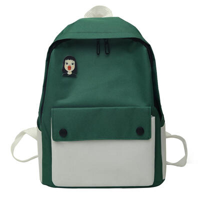 

Cute Cartoon Decor Totes Contrast Color Backpack Women Girl Canvas Knapsack