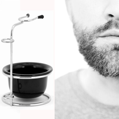 

〖Follure〗Mens Beard Removal Shave Grooming Set Manual Razor Bowl Safety Stand