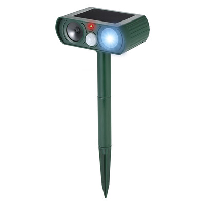 

Solar Powered Ultrasonic Pest Repeller Motion Activated Outdoor Animal Repellent for Repelling Animals Cats Dogs Birds