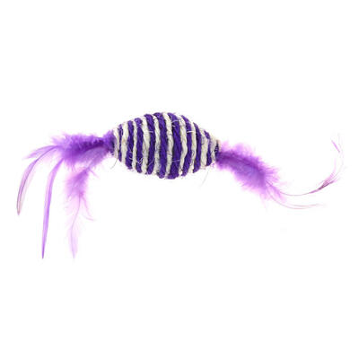 

Cats Feathers Sisal Hemp Scratch Bite Pets Kitten Training Interactive Toys
