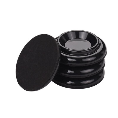 

4pcsSet Upright Piano Caster Cups Coaster Black Plastic with Anti-slip EVA Pad